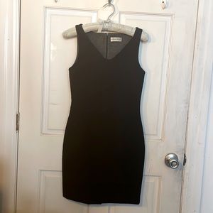 Black wool dress